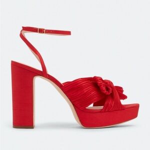 Loeffler Randall Natalia platform sandals in red
